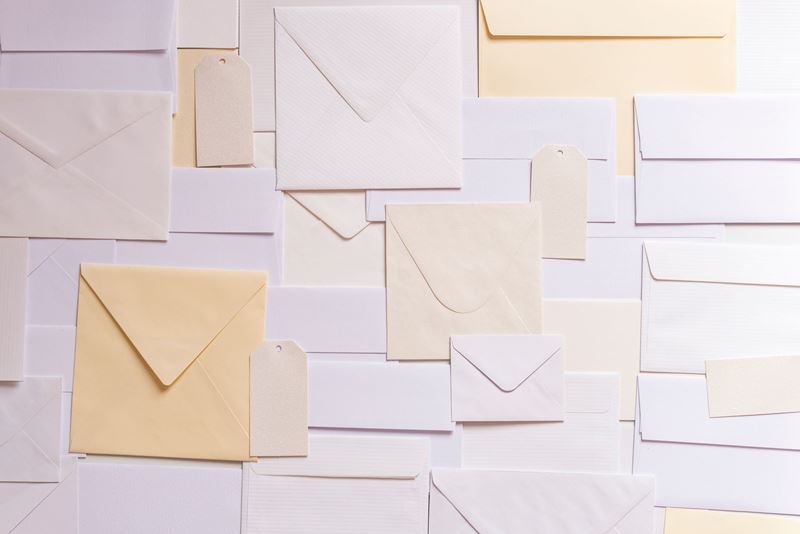 Blank envelopes 